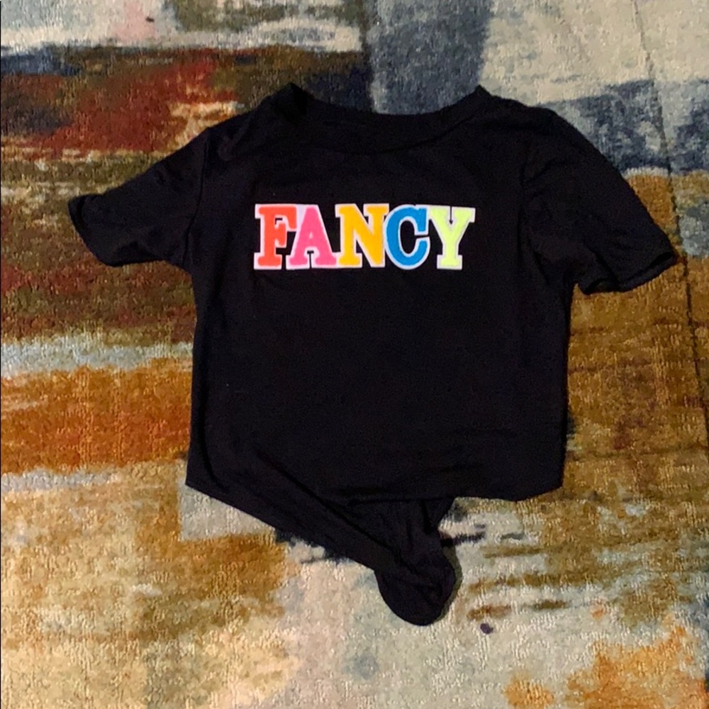 A black fancy cropped shirt